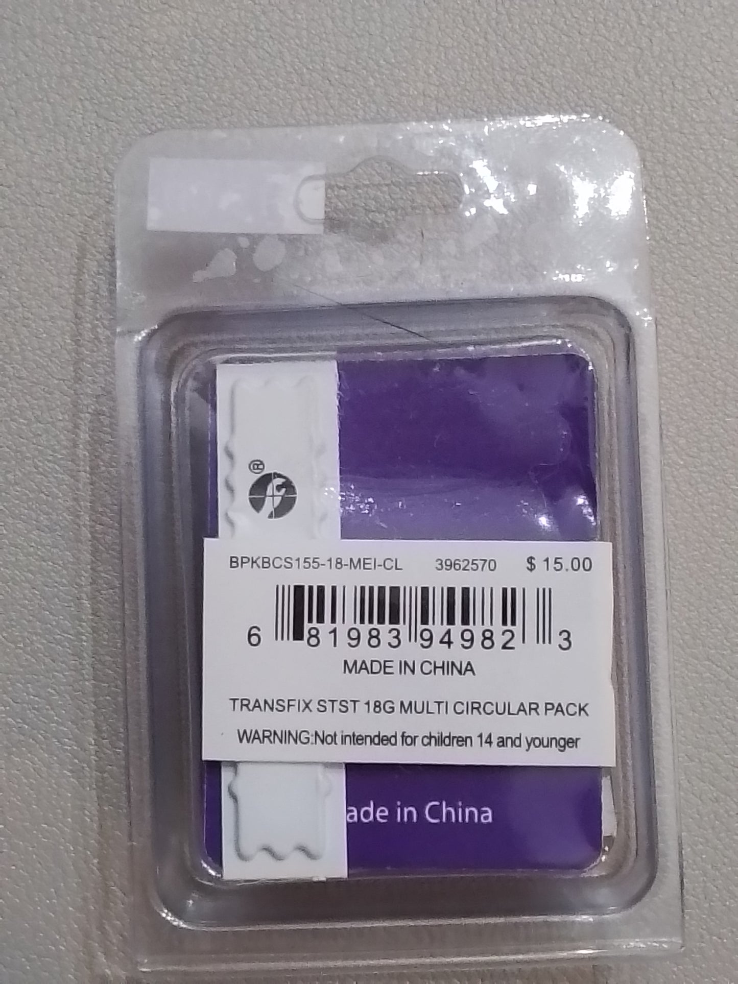 Transfix Multi-circle pack, Nose rings, 6pk, 18G